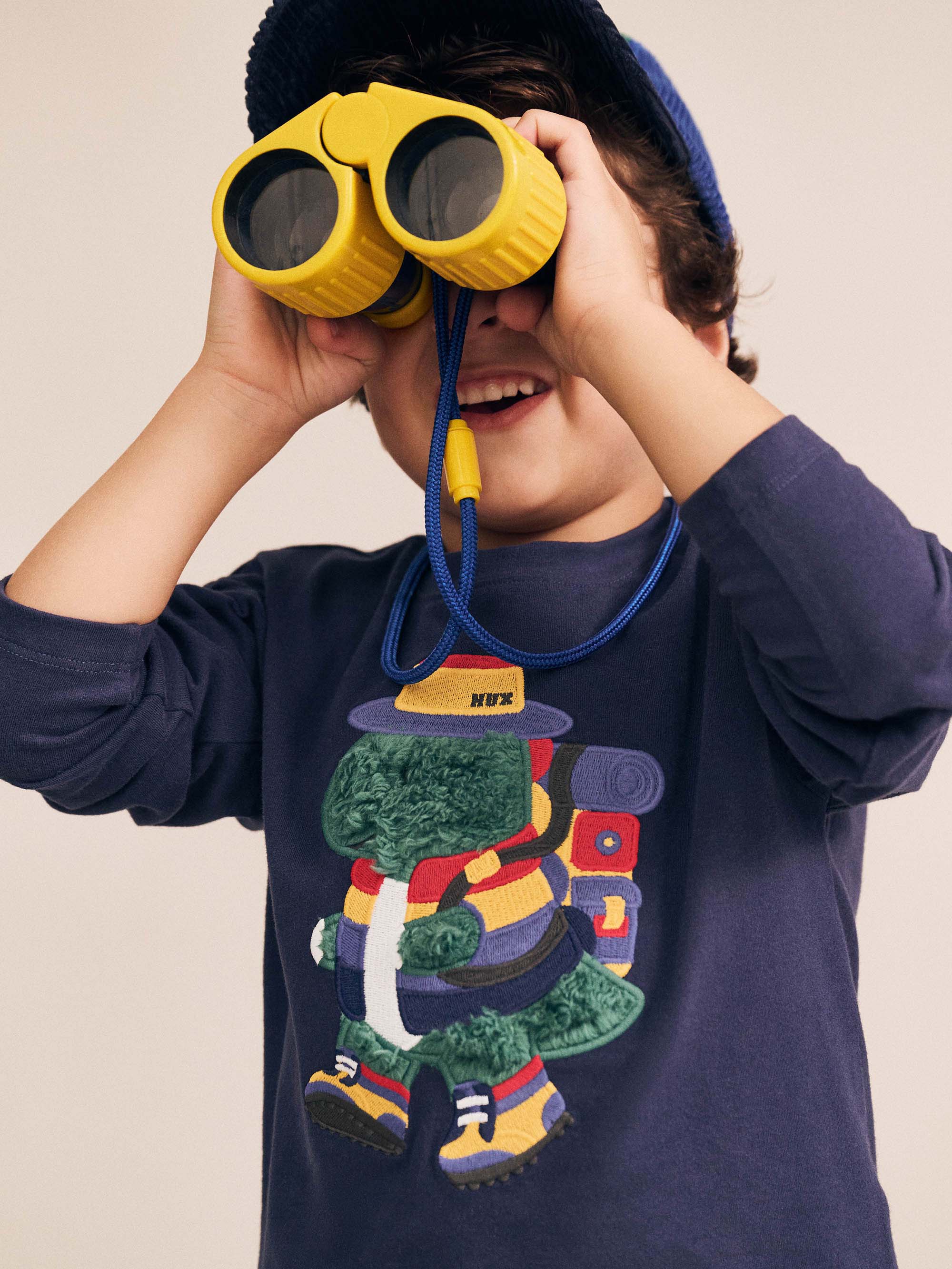 Camping Dino Drop Sleeve Top