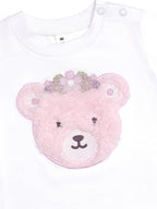 Daisy Furry Bear T-Shirt - White
