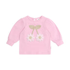 Cherry Daisy Puff Sleeve Top - Lilac Mist