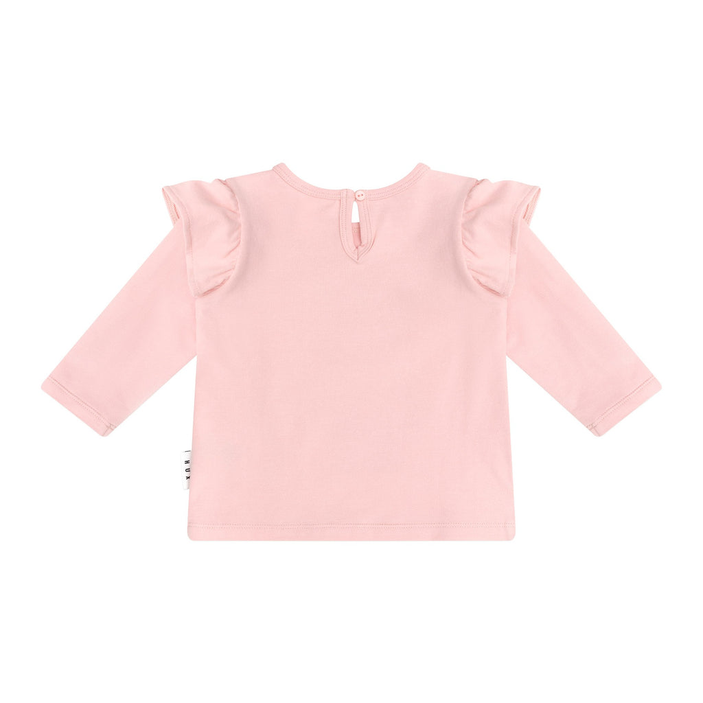 Huxbaby Cool Girl Frill Top - Candy