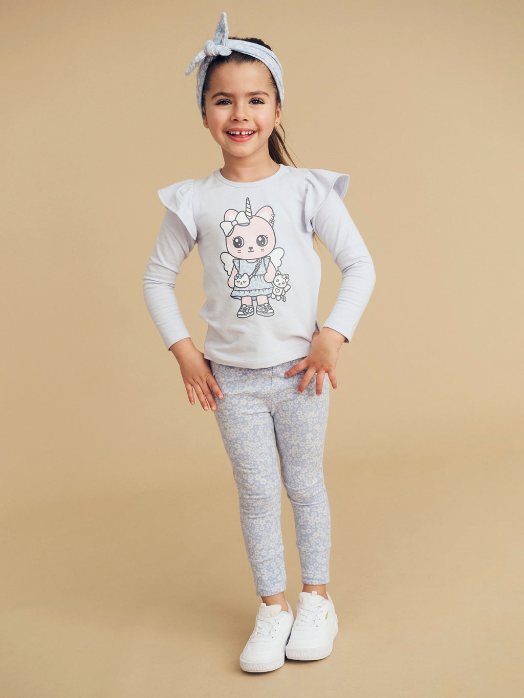 Glitter Caticorn Frill Top - Frozen