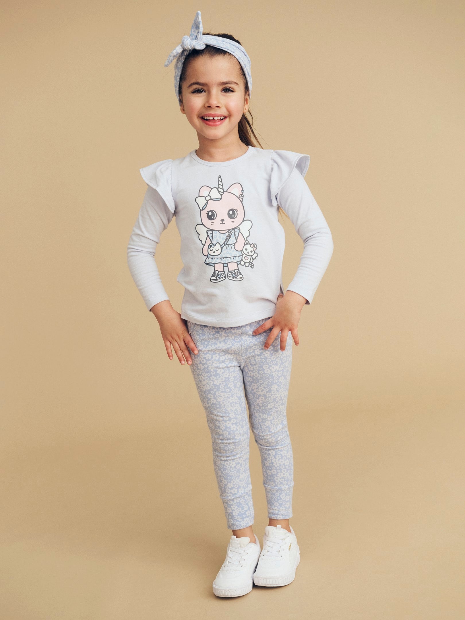 Glitter Caticorn Frill Top - Frozen