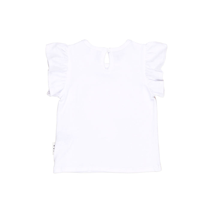 Huxbaby Glitter Caticorn Frill T-Shirt - White