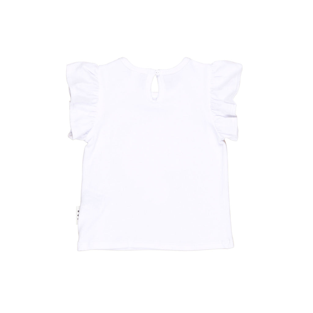 Glitter Caticorn Frill T-Shirt - White