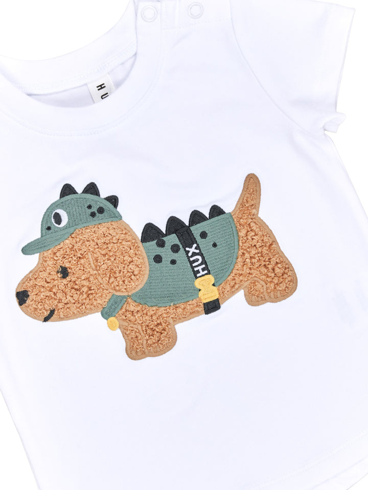 Huxbaby Dino Dog T-Shirt - White