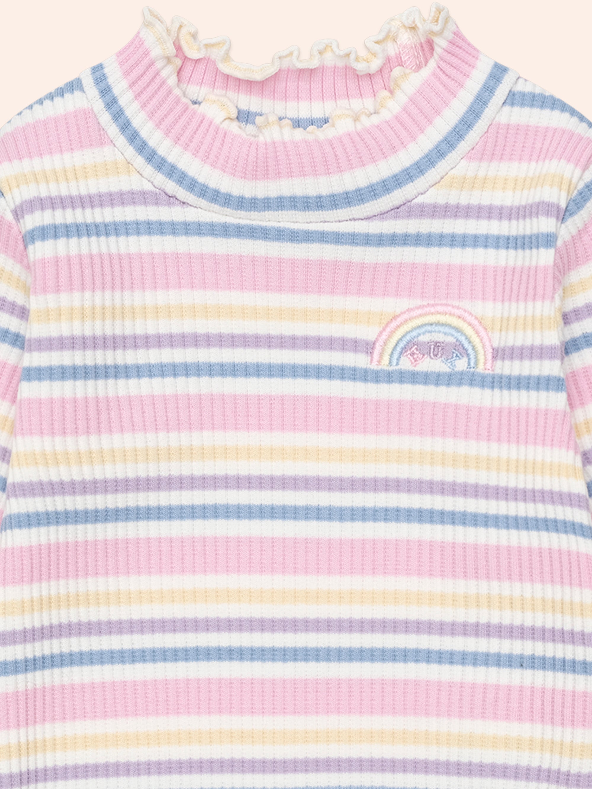 Huxbaby Rainbow Stripe Rib Skivvy