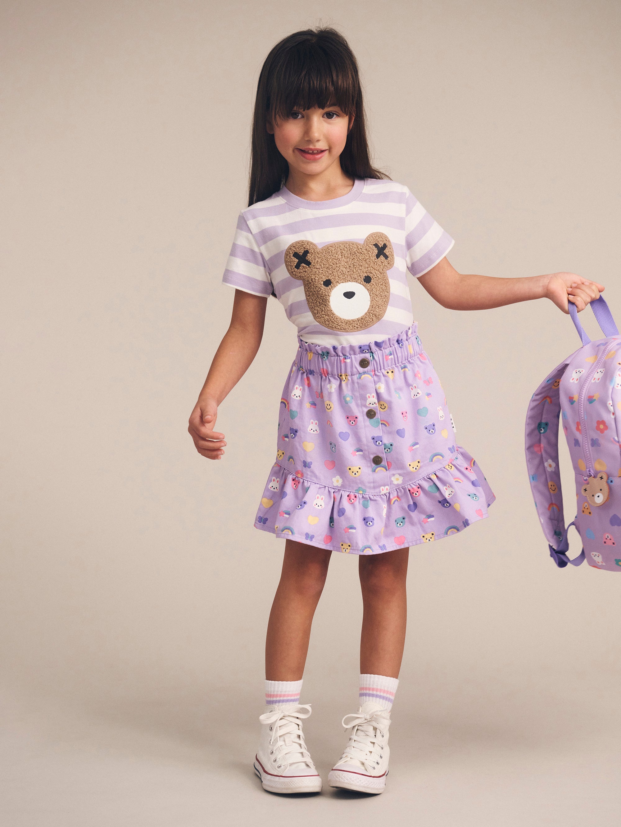 Huxbaby Furry Hux Orchid Stripe T-Shirt