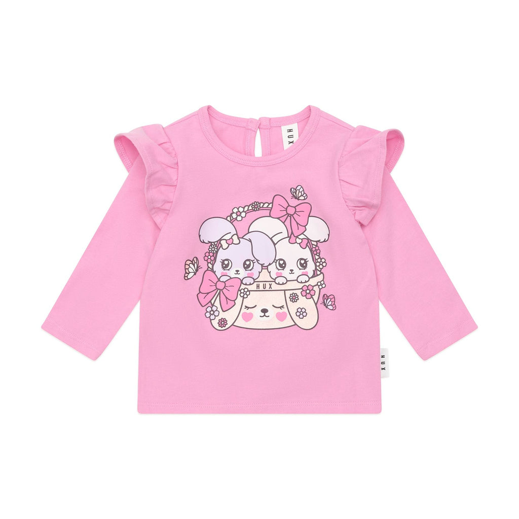 Huxbaby Bunny Basket Frill Top