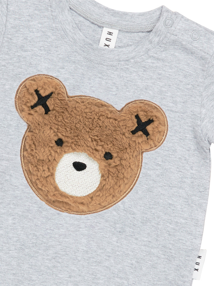 Huxbaby Fur Hux T-Shirt - Light Grey Marle