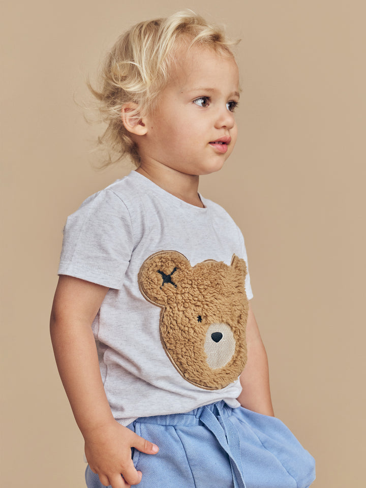 Huxbaby Fur Hux T-Shirt - Light Grey Marle