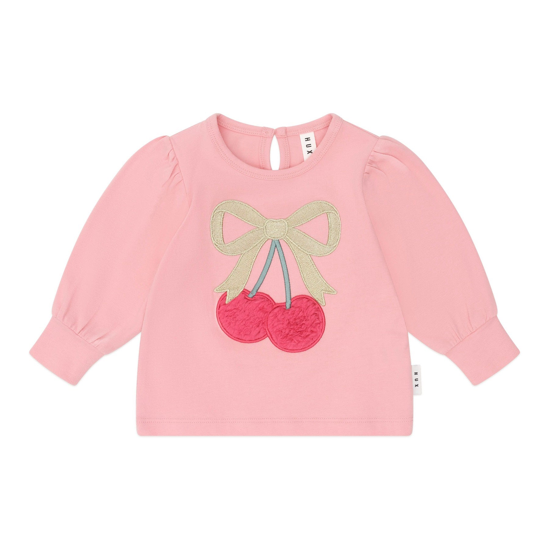 Cherry Bow Puff Sleeve Top
