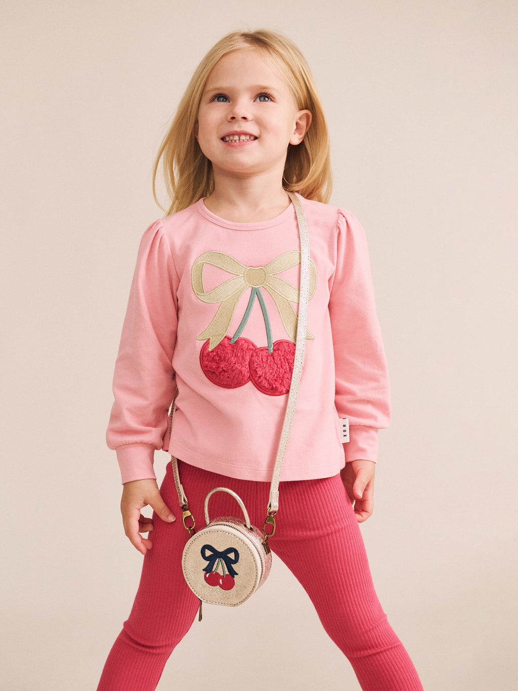 Cherry Bow Puff Sleeve Top