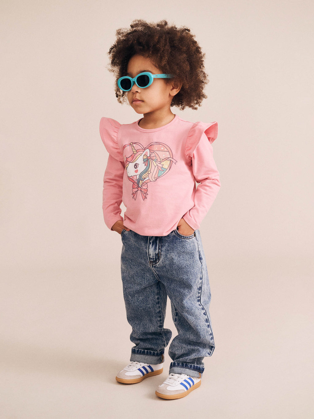 Whimsical Unicorn Frill Top