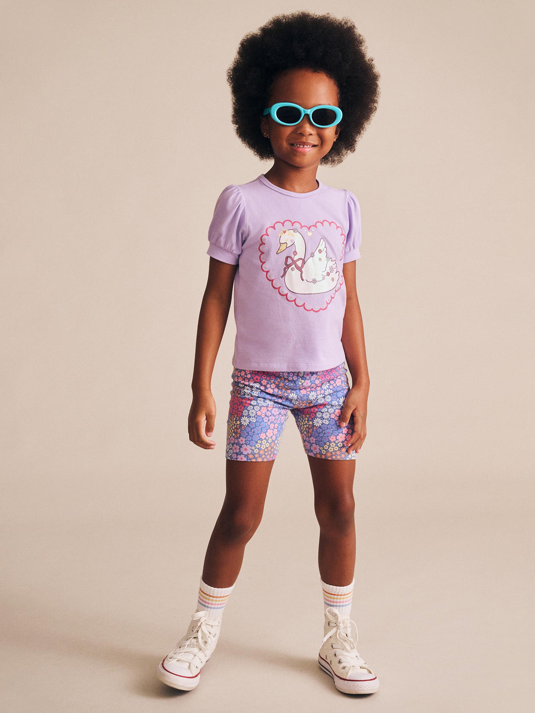 Huxbaby Swan Princess Puff Sleeve Tee