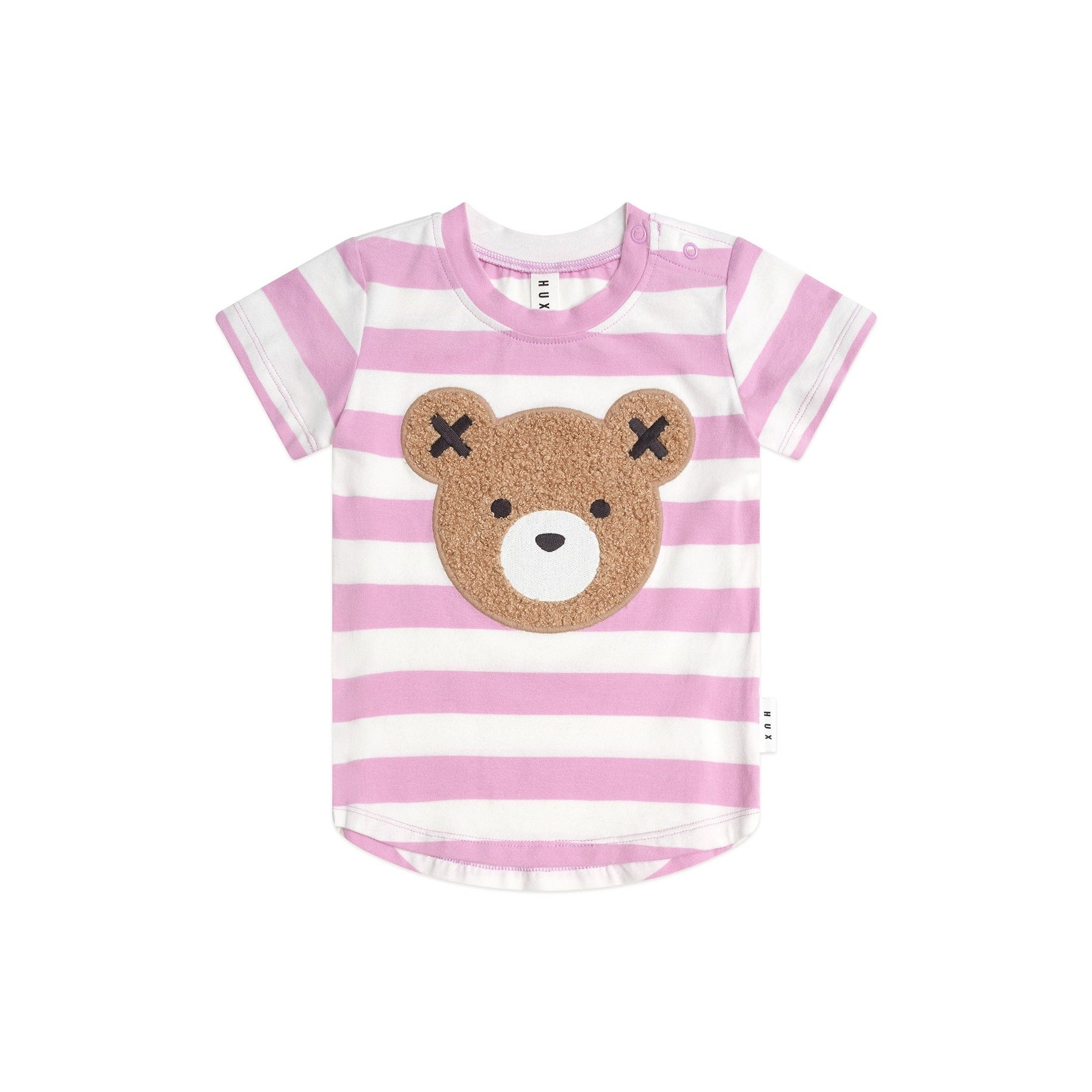Furry Huxbear Tee Magenta Stripe