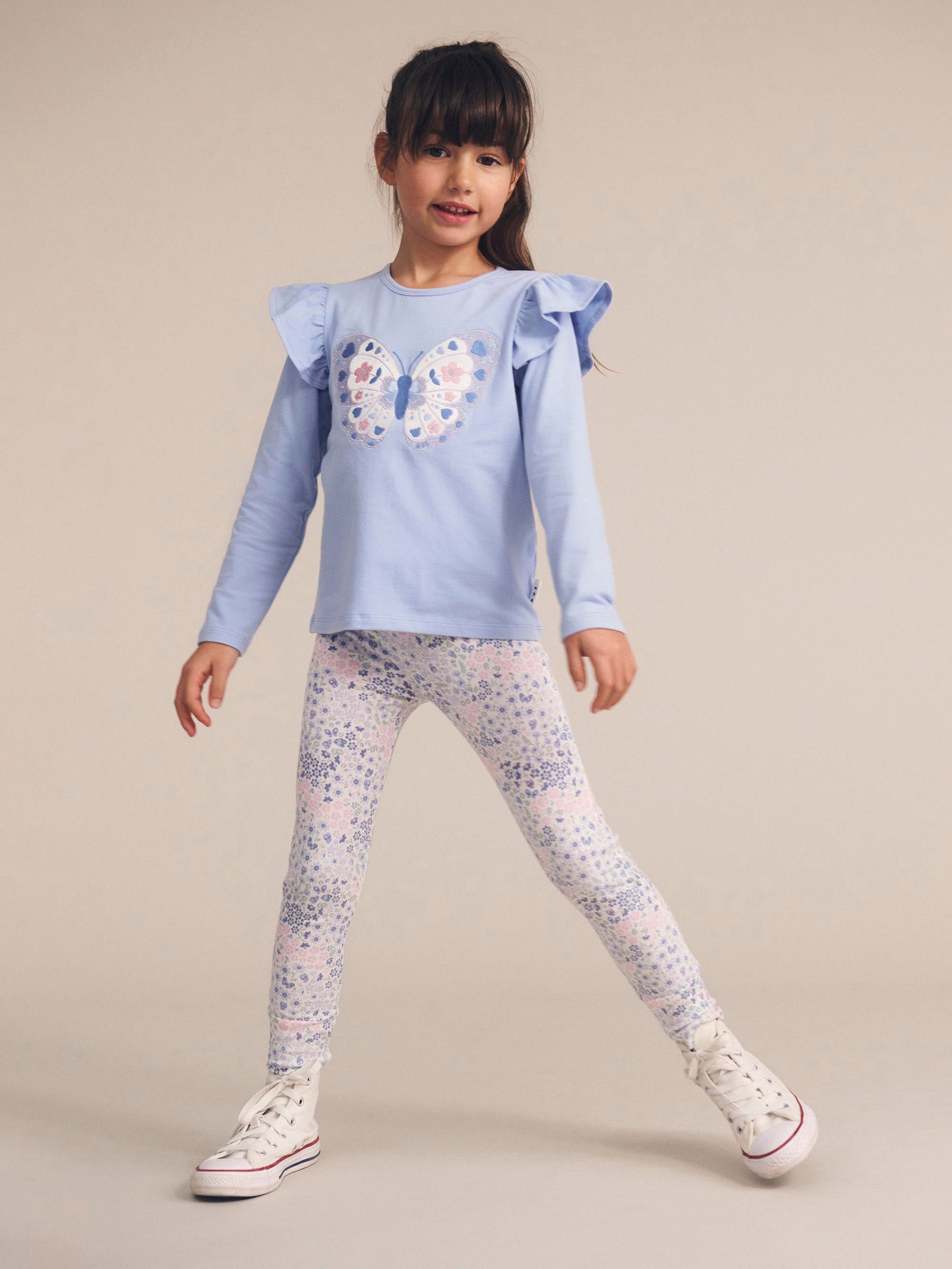 Huxbaby Butterfly Frill Top