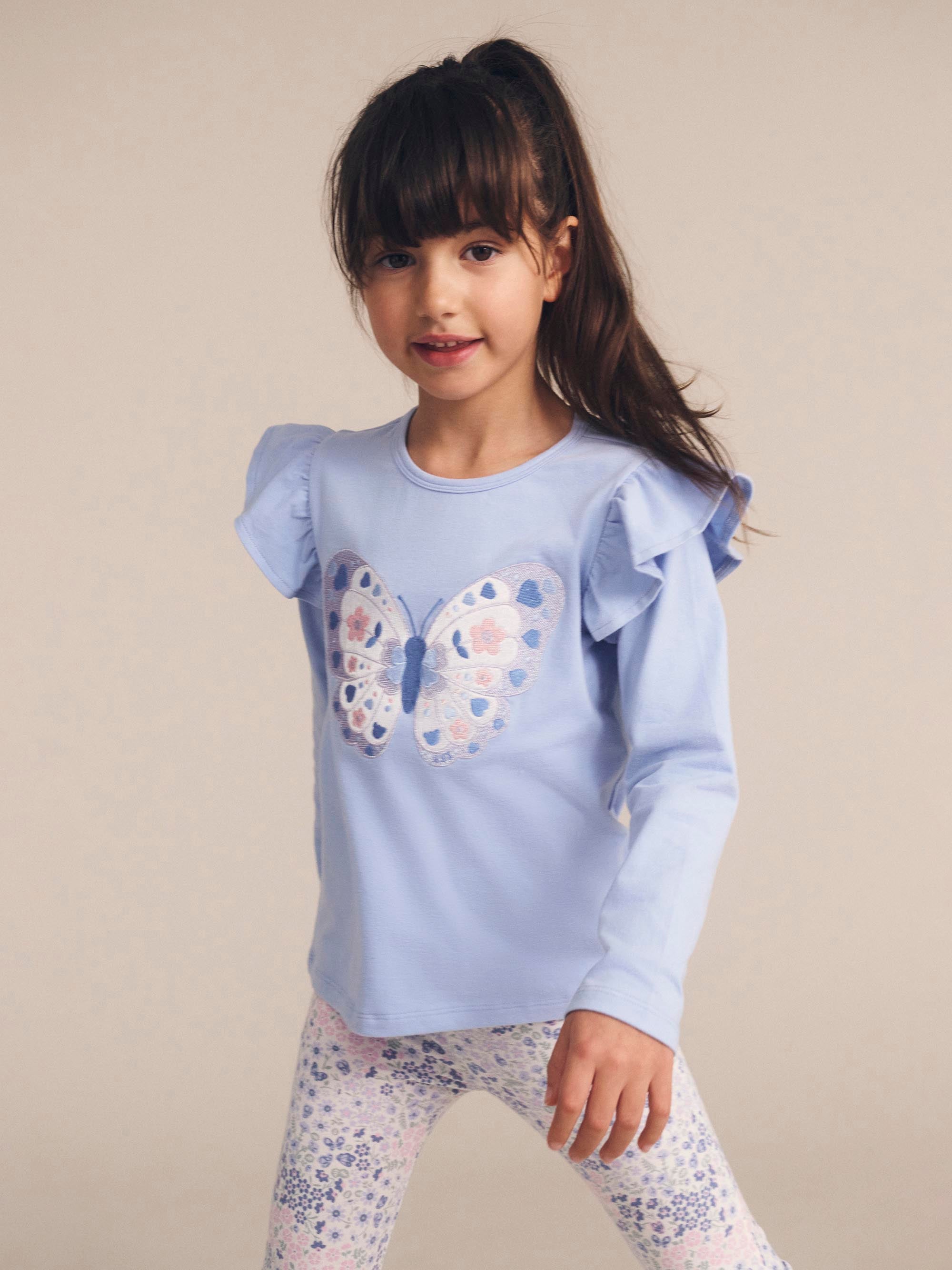 Huxbaby Butterfly Frill Top
