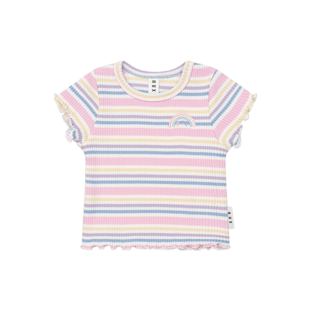 Huxbaby Rainbow Stripe Rib Tee