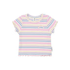 Huxbaby Rainbow Stripe Rib Tee