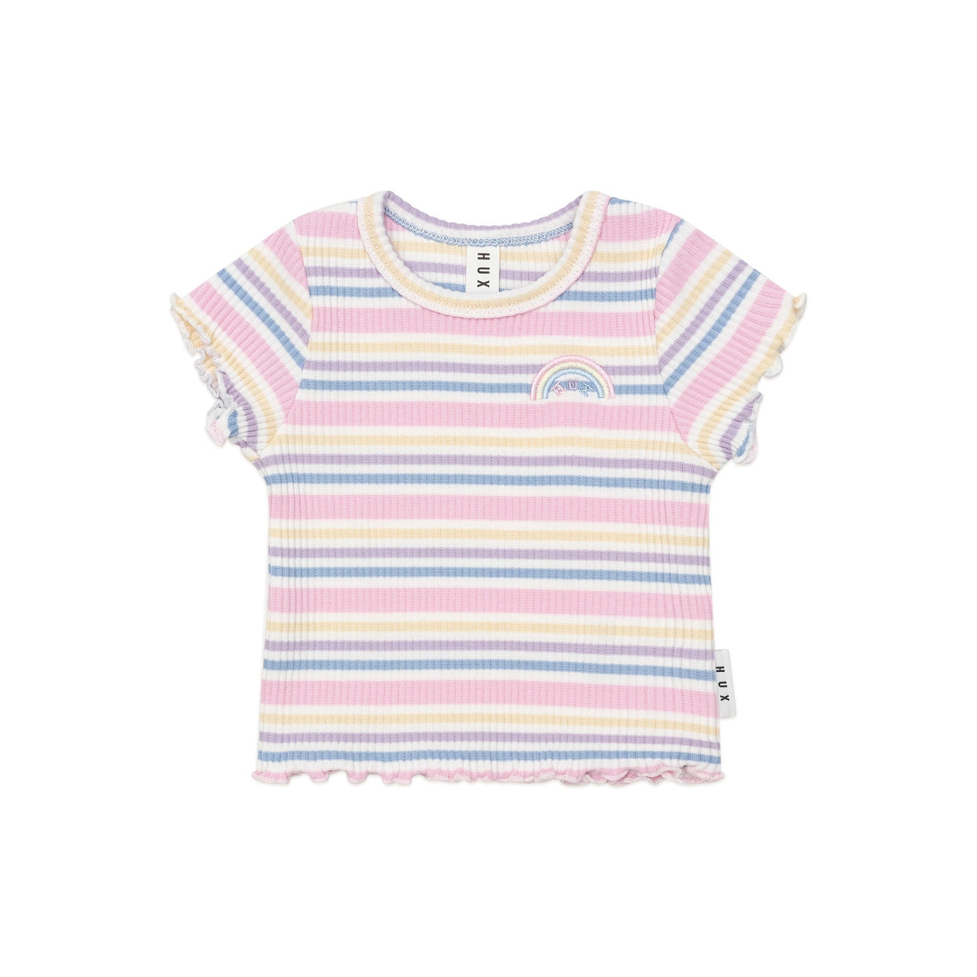 Huxbaby Rainbow Stripe Rib Tee