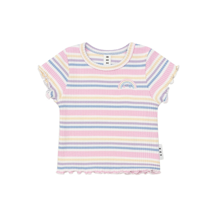 Huxbaby Rainbow Stripe Rib Tee