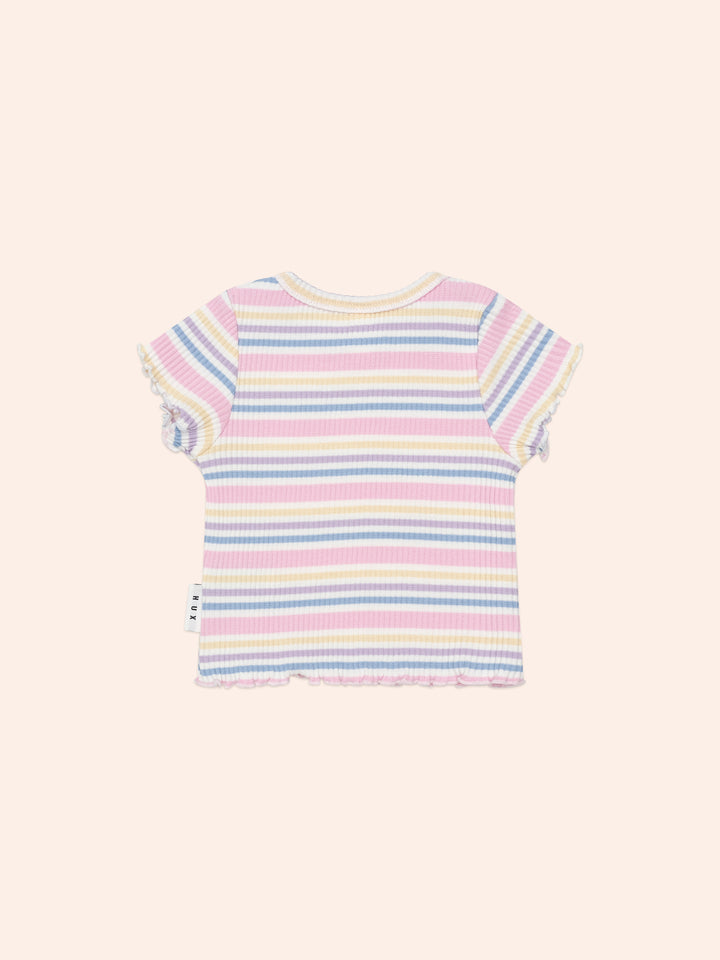 Huxbaby Rainbow Stripe Rib Tee
