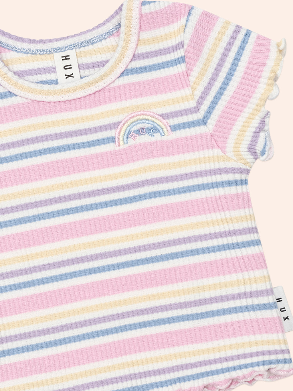 Huxbaby Rainbow Stripe Rib Tee