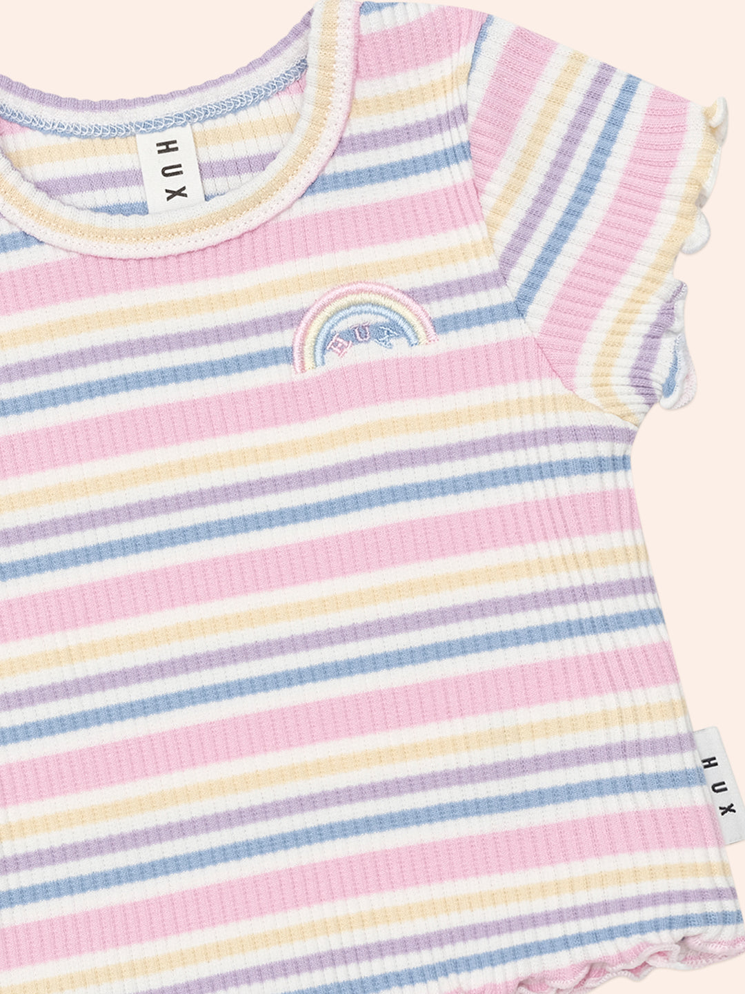 Huxbaby Rainbow Stripe Rib Tee