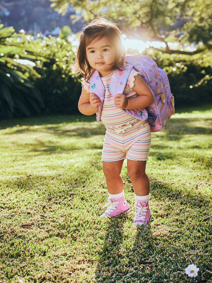 Huxbaby Rainbow Stripe Rib Tee