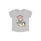 Surfn' Festive Hux T-Shirt  - Grey Marle