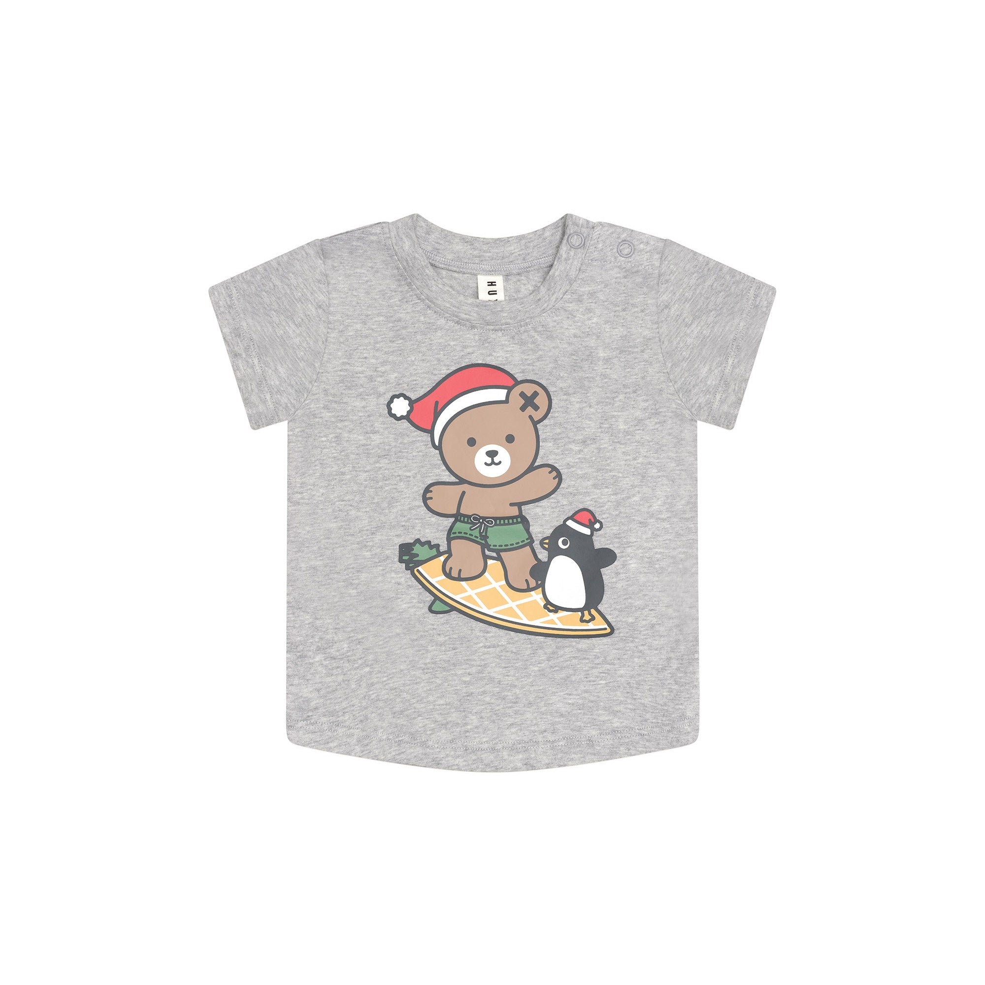 Huxbaby Surfn' Festive Hux T-Shirt  - Grey Marle