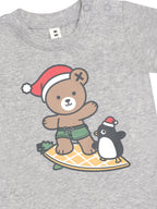 Surfn' Festive Hux T-Shirt  - Grey Marle