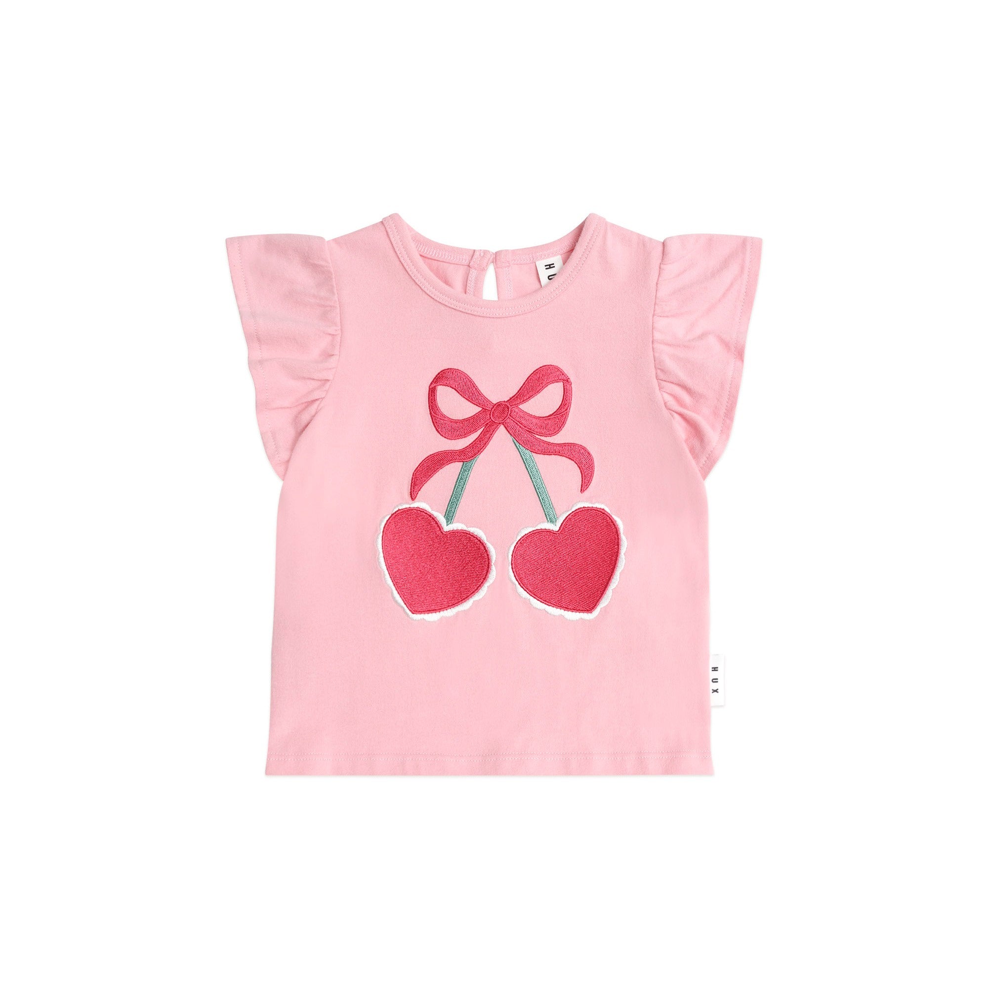 Huxbaby Cherry Heart Frill Tee