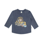 Digger Hux Long Sleeve T-Shirt - Washed Navy