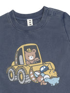 Digger Hux Long Sleeve T-Shirt - Washed Navy