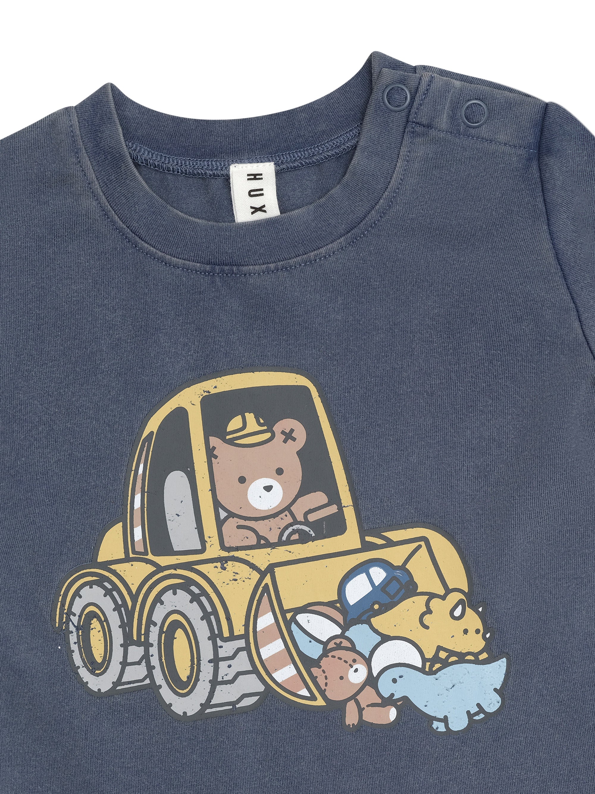 Huxbaby Digger Hux Long Sleeve T-Shirt - Washed Navy