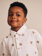 Shortsleeve Huxbear Button Up Crisp White