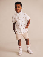 Shortsleeve Huxbear Button Up Crisp White
