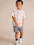 Shortsleeve Huxbear Button Up Crisp White
