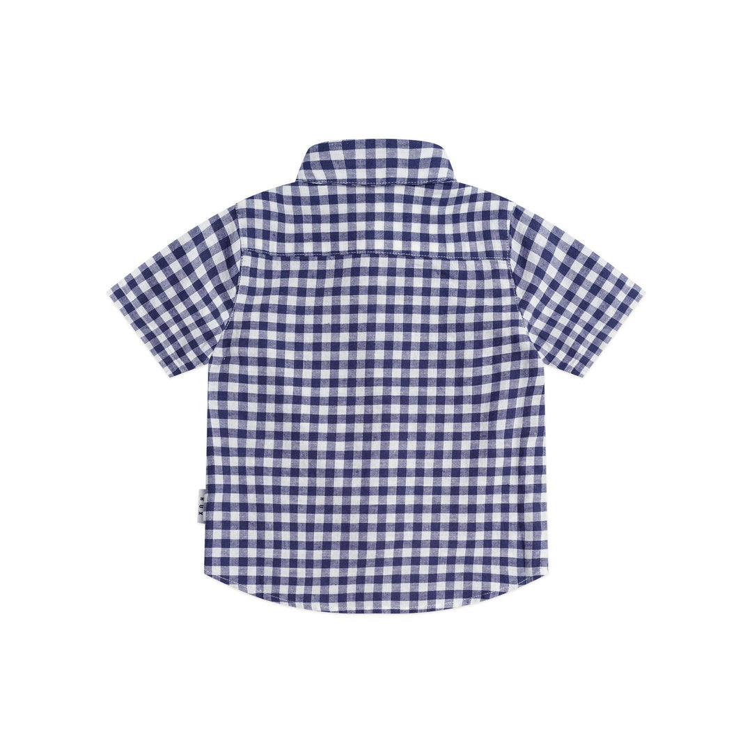 Huxbaby Huxbear Button Up Blue Check