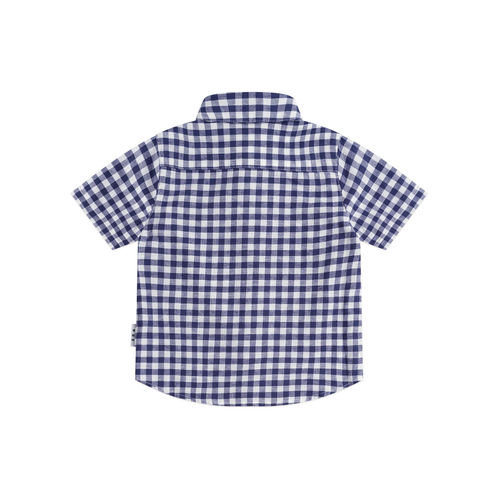 Huxbaby Huxbear Button Up Blue Check