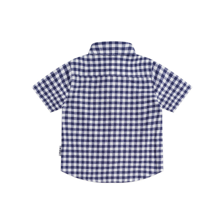 Huxbaby Huxbear Button Up Blue Check