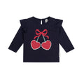 Cherry Heart Frill Top
