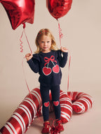 Cherry Heart Frill Top