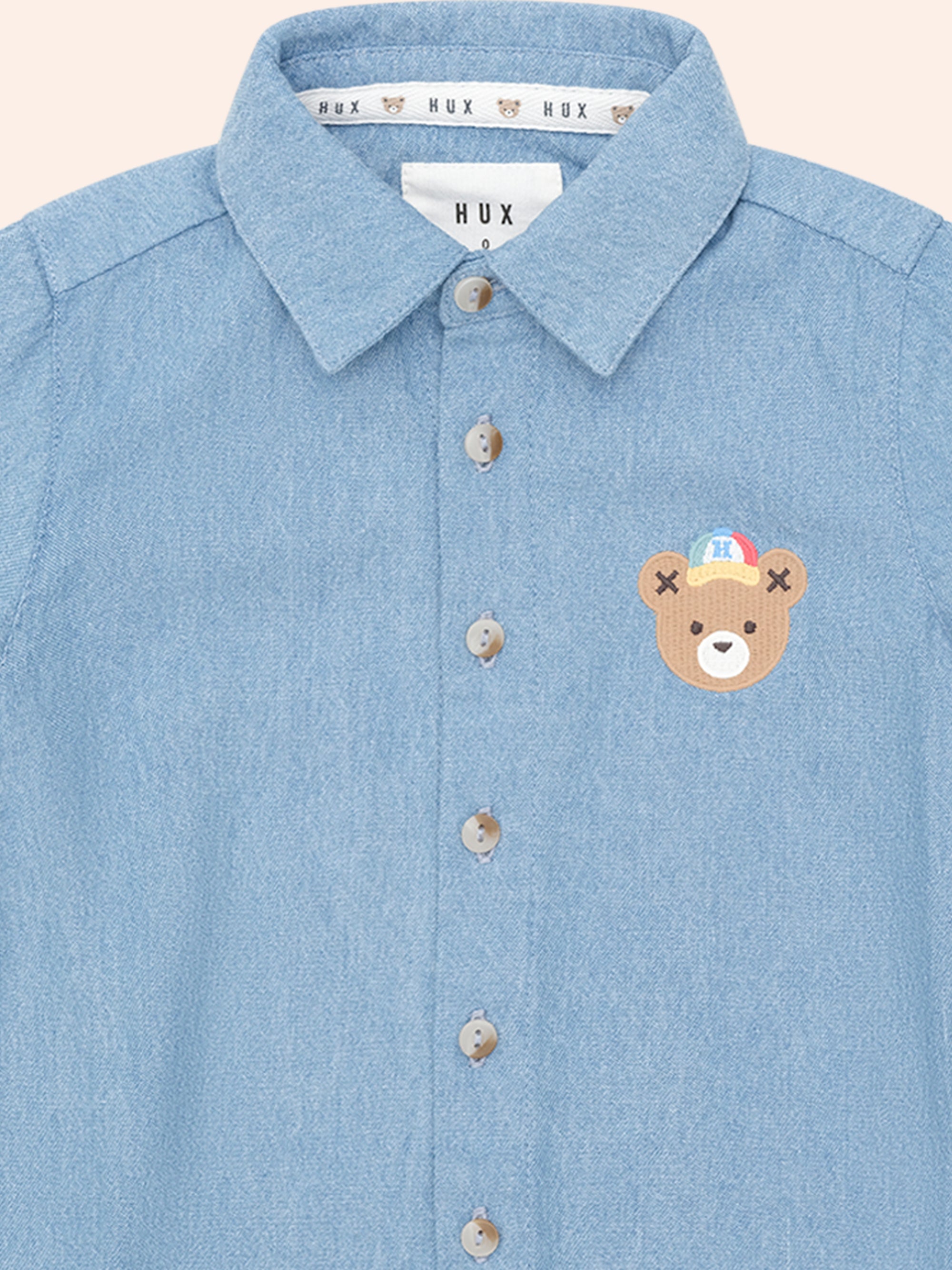 Huxbaby Chambray Hux Short Sleeve Shirt