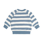 Furry Hux Stripe Sweatshirt - Cornflower/Ecru