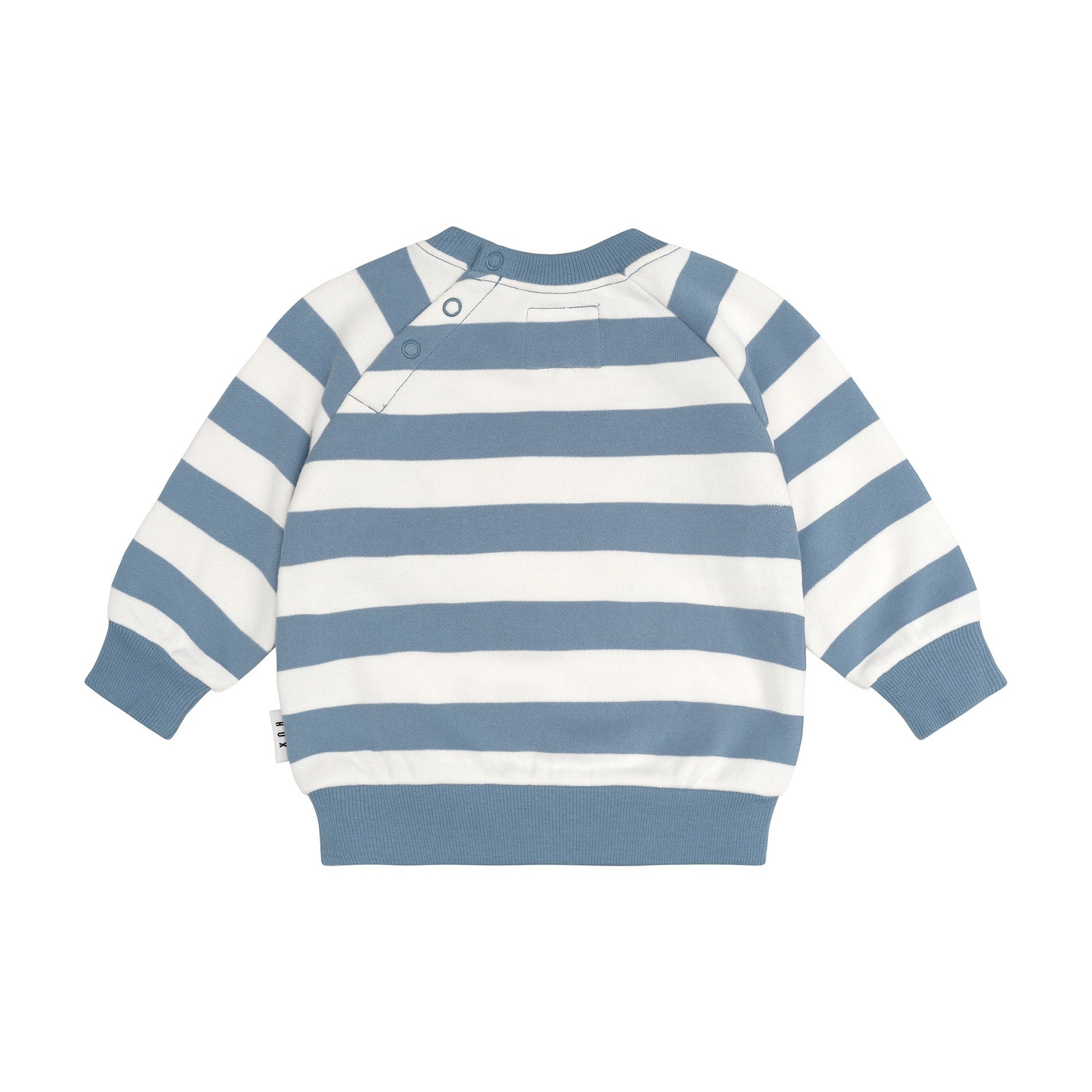 Huxbaby Furry Hux Stripe Sweatshirt - Cornflower/Ecru