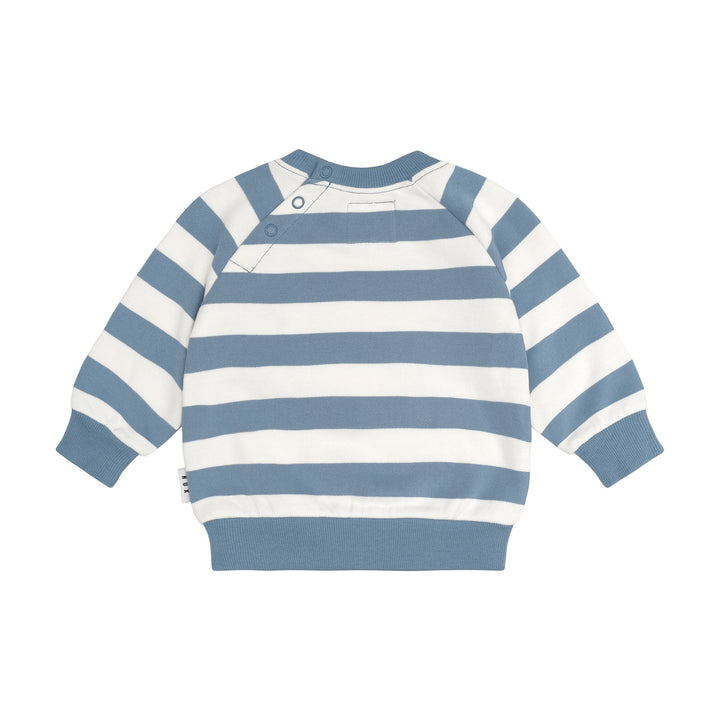 Huxbaby Furry Hux Stripe Sweatshirt - Cornflower/Ecru