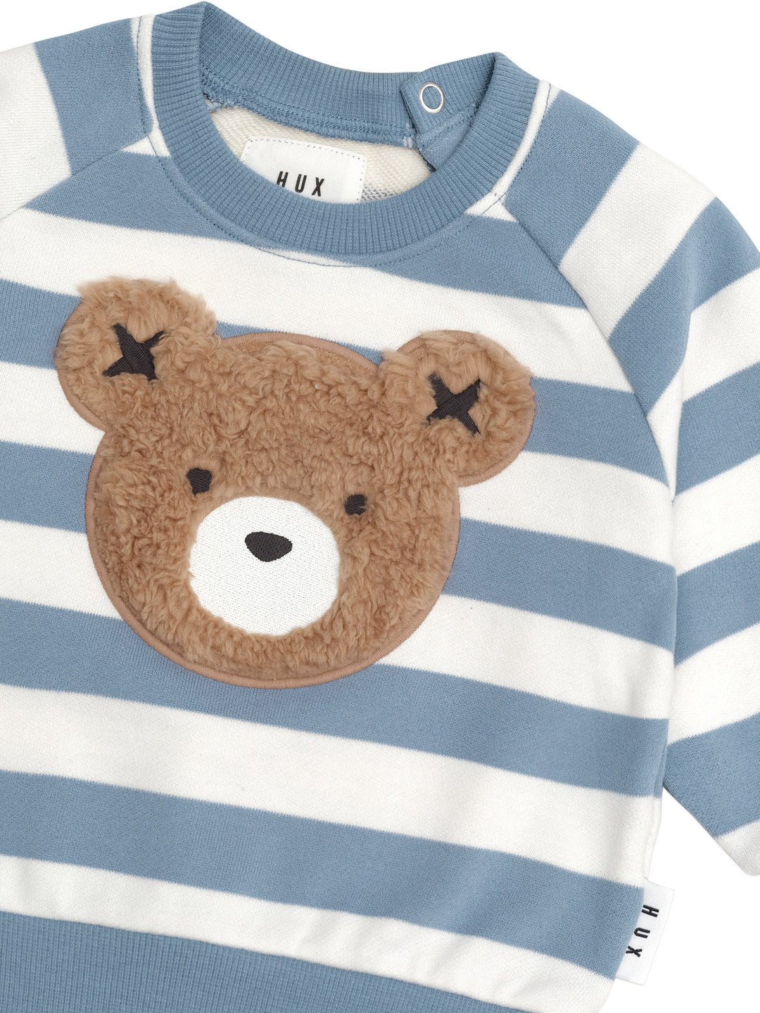 Huxbaby Furry Hux Stripe Sweatshirt - Cornflower/Ecru