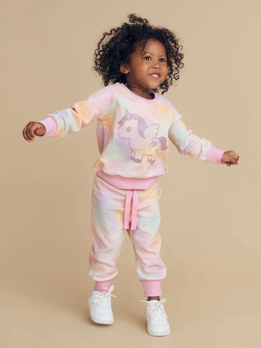 Huxbaby Rainbow Swirl Glittercorn Sweatshirt